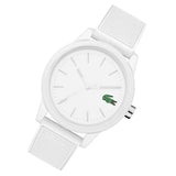 Lacoste 12.12 White Dial White Silicon Strap Watch for Unisex - 2010984
