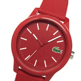 Lacoste 12.12 Red Dial Red Silicon Strap Watch for Unisex - 2010988