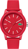 Lacoste 12.12 Red Dial Red Silicon Strap Watch for Unisex - 2010988