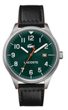 Lacoste Continental Green Dial 2 Tone Leather Strap Watch for Men - 2011019