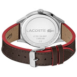 Lacoste Continental Gray Dial 2 Tone Leather Strap Watch for Men - 2011020