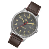 Lacoste Continental Gray Dial 2 Tone Leather Strap Watch for Men - 2011020