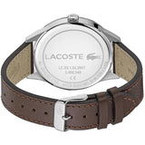 Lacoste Continental Blue Dial Brown Leather Strap Watch for Men - 2011040