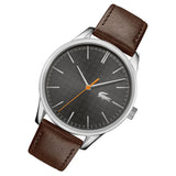 Lacoste Vienna Black Dial Brown Leather Strap Watch for Men - 2011045