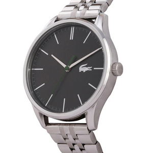Lacoste Vienna Gray Dial Gray Steel Strap Watch for Men - 2011073T