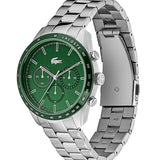 Lacoste Boston Green Dial Silver Steel Strap Watch for Men - 2011080