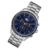 Lacoste Boston Blue Dial Silver Steel Strap Watch for Men - 2011081