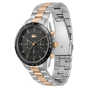Lacoste Boston Gray Dial Two Tone Steel Strap Watch for Men - 2011112