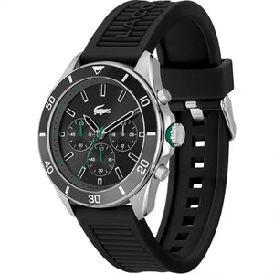 Lacoste Tiebreaker Black Dial Black Silicone Strap Watch for Men - 2011152