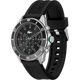 Lacoste Tiebreaker Black Dial Black Silicone Strap Watch for Men - 2011152