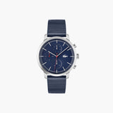 Lacoste Replay Blue Dial Blue Leather Strap Watch for Men - 2011176