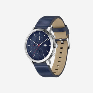 Lacoste Replay Blue Dial Blue Leather Strap Watch for Men - 2011176