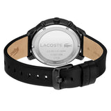 Lacoste Replay Black Dial Black Leather Strap Watch for Men - 2011177