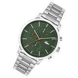 Lacoste Replay Green Dial Silver Steel Strap Watch for Men - 2011178