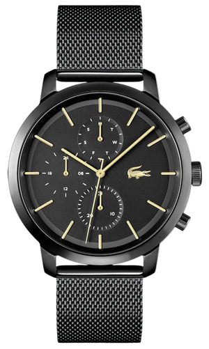 Lacoste Replay Black Dial Black Steel Strap Watch for Men - 2011194