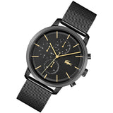 Lacoste Replay Black Dial Black Steel Strap Watch for Men - 2011194