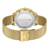 Lacoste Replay Black Dial Gold Steel Strap Watch for Men - 2011195