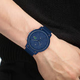 Lacoste 12.12 Blue Dial Blue Silicone Strap Watch for Men - 2011244