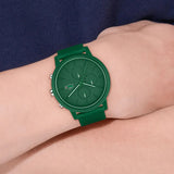 Lacoste 12.12 Green Dial Green Silicon Strap Watch for Men - 2011245