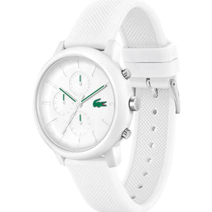 Lacoste 12.12 White Dial White Silicon Strap Watch for Men  - 2011246