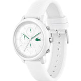 Lacoste 12.12 White Dial White Silicon Strap Watch for Men  - 2011246