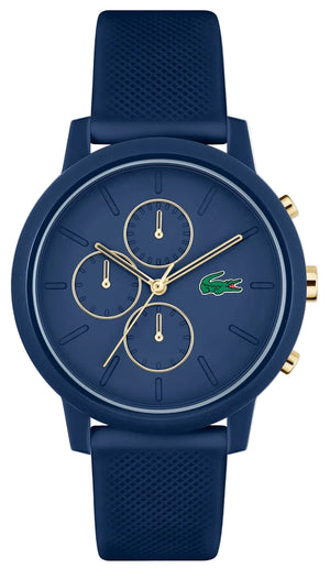 Lacoste 12.12 Blue Dial Blue Silicon Strap Watch for Men - 2011248