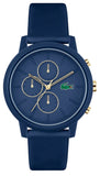 Lacoste 12.12 Blue Dial Blue Silicon Strap Watch for Men - 2011248