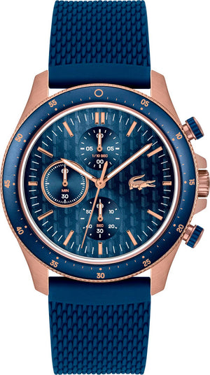 Lacoste Neoheritage Blue Dial Blue Silicone Strap Watch for Men - 2011253