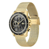 Lacoste Neoheritage Black  Dial Gold Steel Strap Watch for Men - 2011254