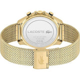 Lacoste Neoheritage Black  Dial Gold Steel Strap Watch for Men - 2011254
