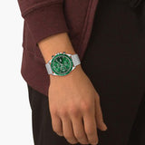 Lacoste Neoheritage Green Dial Silver Steel Strap Watch for Men - 2011255