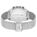 Lacoste Neoheritage Green Dial Silver Steel Strap Watch for Men - 2011255