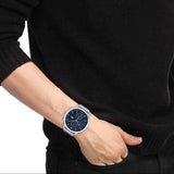 Lacoste Replay Blue Dial Silver  Steel Strap Watch for Men - 2011256