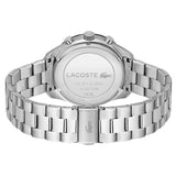 Lacoste Boston Black Dial Silver Steel Strap Watch for Men - 2011272