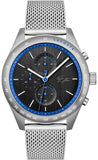 Lacoste Apext Black Dial Silver Steel Strap Watch for Men - 2011298