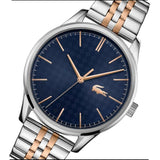 Lacoste Vienna Blue Dial Two Tone Steel Strap Watch for Men - 2011048
