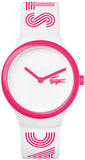 Lacoste Goa White Dial 2 Tone Silicone Strap Watch for Woman - 2020106