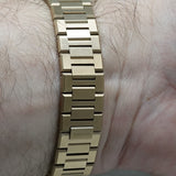 D1 Milano Ultra Thin Brown Dial Gold Steel Strap Watch for Men - D1-UTBJ13