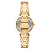 Michael Kors Laney Green Dial Gold Steel Strap Watch for Women - MK4892