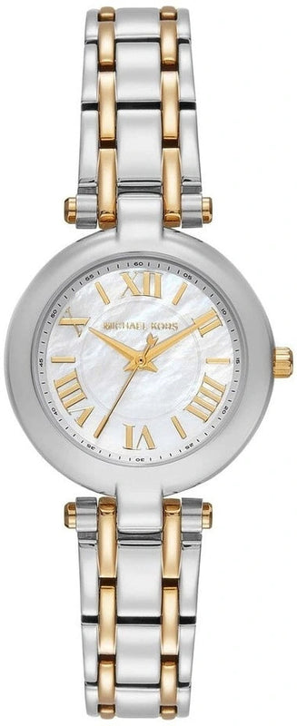 Michael Kors Laney Silver Dial Two Tone Steel Strap Watch for Women - MK4895