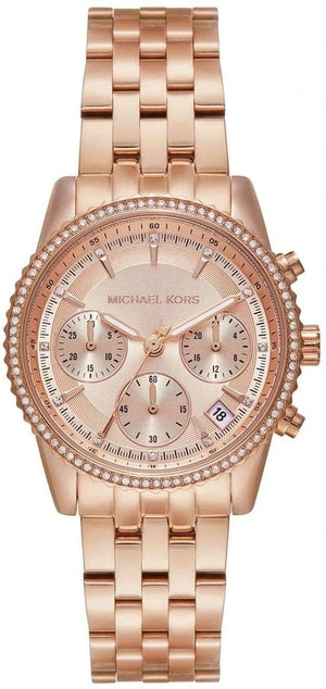 Michael Kors Bryant Rose Gold Dial Rose Gold Steel Strap Watch for Women - MK7531