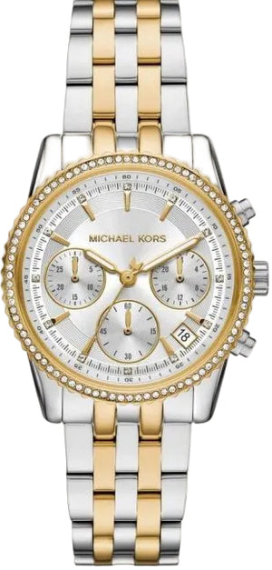 Michael Kors Bryant Silver Dial Two Tone Steel Strap Watch for Women - MK7532
