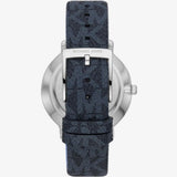 Michael Kors Pyper Quartz Silver Dial Blue Leather Strap Watch For Women - MK7244
