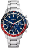 Fossil Bannon Blue Dial Silver Steel Strap Watch for Men - BQ2771