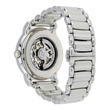 Emporio Armani Meccanico Skeleton Silver Dial Silver Steel Strap Watch For Men - AR1980