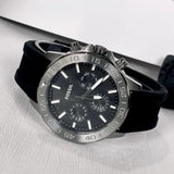 Fossil Bannon Black Dial Black Silicon Strap Watch for Men - BQ2711