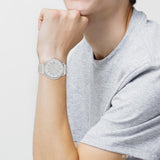Lacoste 12.12 Silver Dial White Silicone Strap Watch for Men - 2011240