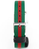 Gucci G-Frame Mother of Pearl Dial Two Tone Nylon Strap Watch For Women - YA147404