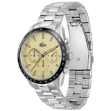 Lacoste Boston Beige Dial Silver Steel Strap Watch for Men - 2011271