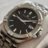 Maurice Lacroix Aikon Venturer Black Dial Silver Steel Strap Watch for Men - AI1008-SS002-331-1